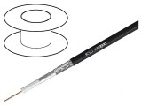 Cablu coaxial 1x15AWG cu PVC negru 6,1mm