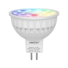 Bec LED Miboxer Mi-Light MR16 4W 12V AC DC 400lm 100lm W RGB+CCT LED Spotlight 2700-6500K, 16 milioane de culori, intensitatea luminii ajustabila, con