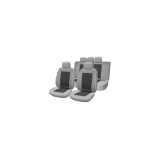 Set huse scaun auto lux gri, material textil, compatibile airbag, protectie uzura si soare, universale