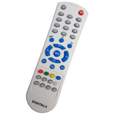 Telecomanda pentru TV Cinex Digital3, alba cu functiile telecomenzii originale