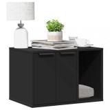 VidaXL Cutie litieră pisici negru 60x40x40 cm lemn prelucrat