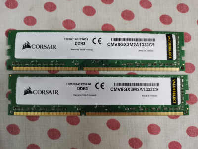 Kit Dual Channel Memorie Ram Corsair 8 GB (2 X 4 GB) 1333Mhz. foto