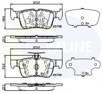 Set placute frana,frana disc FORD MONDEO V Turnier (2014 - 2016) COMLINE CBP02243 foto