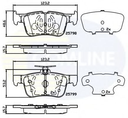 Set placute frana,frana disc FORD MONDEO V Turnier (2014 - 2016) COMLINE CBP02243