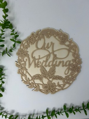 Tablou din Lemn , zOur Wedding, , Decor Elegant pentru Nunta foto