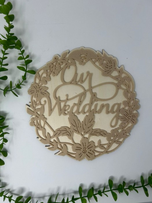 Tablou din Lemn , zOur Wedding, , Decor Elegant pentru Nunta
