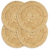 Gossi naproane, 4 buc., natural, 38 cm, iuta, rotund