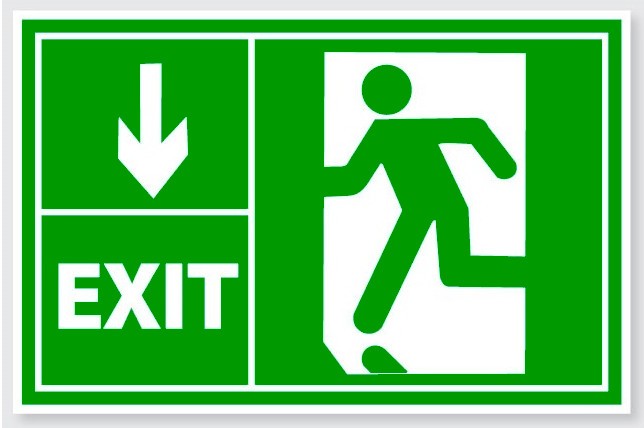 Semn de prim ajutor exit stanga jos