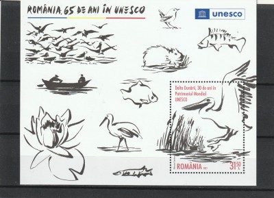 Romania ,Fauna,UNESCO,colita,nr lista 2332a. foto