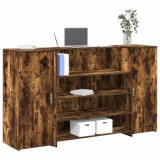 vidaXL Birou de recepție stejar afumat 180x50x103,5 cm lemn prelucrat 3324173