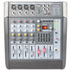 Mixer amplificat activ 2x240W RMS cu 6 canale, SD/USB/MP3 efecte DSP foto