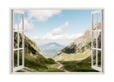 Cumpara ieftin Autocolant decorativ, Fereastra, Natura si peisaje, Multicolor, 85 cm, 2305ST