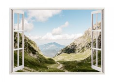 Autocolant decorativ, Fereastra, Natura si peisaje, Multicolor, 85 cm, 2305ST foto