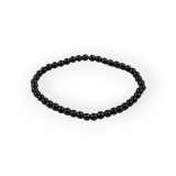 Bratara elastica din perle de sticla Crisalida, 17 cm, Negru