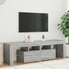 VidaXL Comodă TV cu lumini LED, gri sonoma, 140x36,5x40 cm