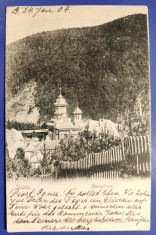 Manastirea Sinaia - Prahova - 1904 - clasica - circulata - printata - timbre