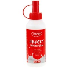 Aracet DACO, 125 ml, Alb, Uscare Rapida, Aracet Alb DACO, Araceturi, Aracet pentru Lipit Hartie, Plastic si Lemn, Aracet pentru Scoala, Aracet pentru foto
