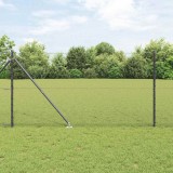 Gard Hexagonal vidaXL Gri 1.2x10 m Oțel