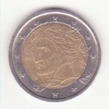 Italia 2 euro 2019 - Dante Alighieri - a doua hartă., Europa