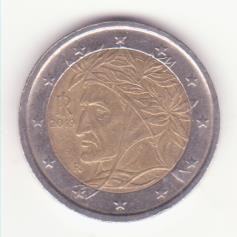 Italia 2 euro 2019 - Dante Alighieri - a doua hartă. foto