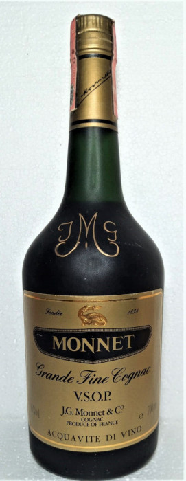 RARITATE COGNAC MONNET GRANDE FINE COGNAC VSOP. JMG, ML 700 - 40 % VOL ANI 90