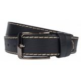 Curea barbati, casual pentru blugi, latime 3.8cm, negru, piele eco - CK96N