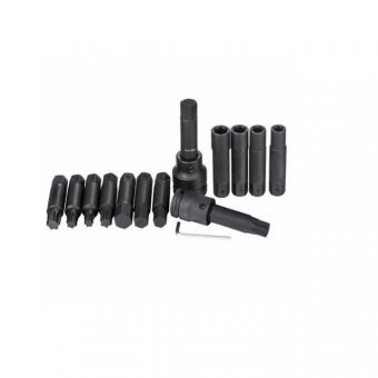 Trusa imbusuri de impact profesionala ,3/4 si 1 tol ,T60-T100 ,H17-H24,E18-E24 ,Set 16 piese