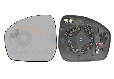 Geam oglinda exterioara cu suport fixare Land Rover Discovery/Lr4 (Taa), 2014-12.2016; Discovery, 11.2016-, partea Stanga, incalzit; sticla convexa; foto