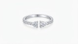 Cumpara ieftin Inel Argint 925 Reglabil Dual Diamond Cut , Stralucire Minimalista Asimetrica