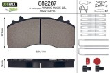 Set placute frana disc Mercedes Actros MP4 / MP5, Antos, Arocs, Econic 2 Motor 1824, 1824 K, 1824 L, 1824 LK, 1824 LS, 1827, 1827 K, 1827 L, 1827