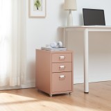 Rollcontainer K&ouml;kar mit 3 Schubladen 48x28x41 cm Hellbraun [en.casa]