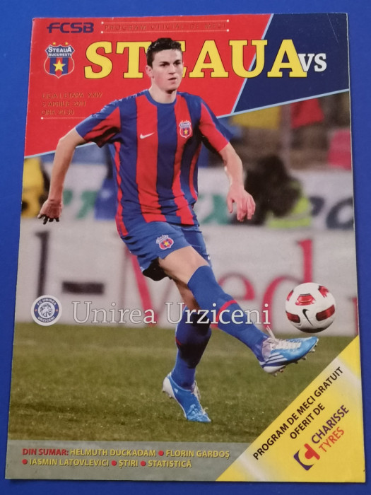 Program meci fotbal Steaua BUCURESTI - Unirea Urziceni (05.04.2011)