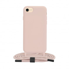 Husa pentru iPhone 7 / 8 - Techsuit Crossbody Lanyard - Pink foto