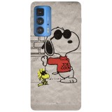 Husa compatibila cu Motorola Edge 20 Lite model Cool Snoopy, Silicon, TPU, Viceversa, Transparent, Carcasa