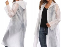 Pelerina de ploaie alba, unisex, marime universala