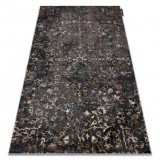 Covor DE LUXE modern 2080 ornament vintage - structural gri, 200x290 cm, Dreptunghi, Poliester