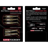 Rezerva Spinnerbait Live Target Baitball Spinner Rig, Medium, Green Pumpkin / Silver, 5buc/pac