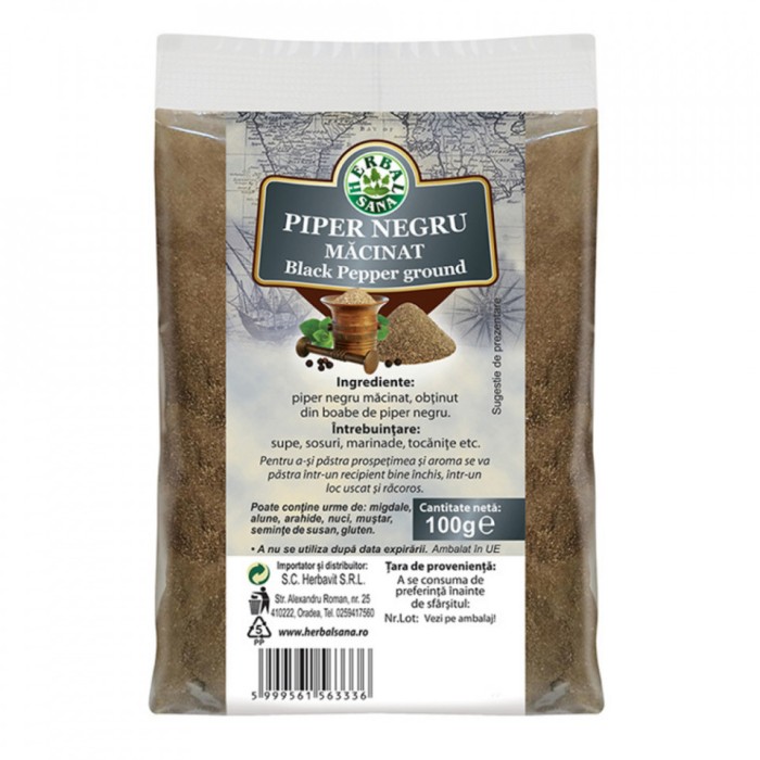 Piper negru macinat 100g herbavit