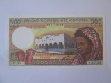 Comores/Comore 500 Francs 1986 UNC,bancnota din imagini