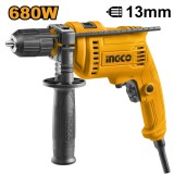 Masina de gaurit bormasina 680 w cu impact mandrina automata, pentru gaurire si insurubare - Ingco ID68082