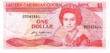 Insulele Caraibe Eastern Caribbean 1 Dolar 1985-88 P-21 St. Lucia Seria B554588L