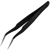 Pensetă Metalică pentru Strass Unghii, 17 cm, Negru, Oem