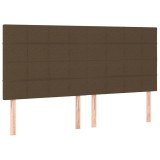 Cumpara ieftin Tablie de pat maro inchis 160x5x118/128 cm, material textil