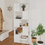 VidaXL Bibliotecă/Separator cameră, alb, 60x24x155 cm, PAL