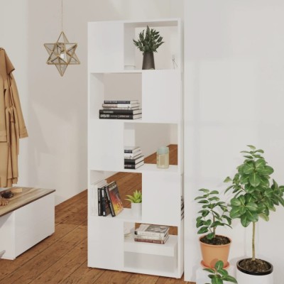 vidaXL Bibliotecă/Separator cameră, alb, 60x24x155 cm, PAL foto
