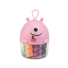 Miniset de modelaj cu 10 culori de plastilina usoara Monstruleti Roz