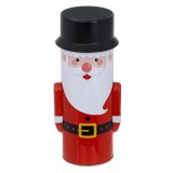 Cutie Metalică 3D Moș Crăciun Alb/Rosu, Diametru 8.5cm, CMCLASS