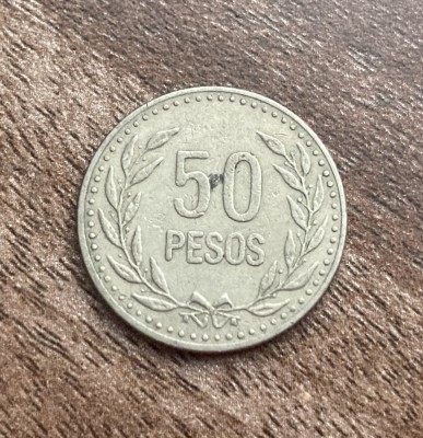 C50 - Moneda foarte veche - Columbia - 50 pesos - 1990 foto