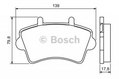 Set placute frana,frana disc OPEL MOVANO platou / sasiu (U9, E9) (1998 - 2010) BOSCH 0 986 494 031 foto