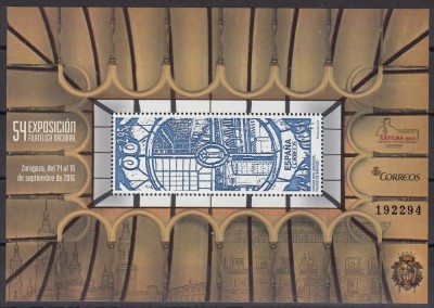 Spania 2016 - EXPOZITIA DE TIMBRE ZARAGOZA - Nominal 2,95 Eur.- MNH foto
